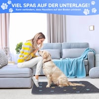 Aitmexcn 2 bucăți Scutece lavabile pentru câini, covorașe super-absorbante pentru căței 121x121 cm 2