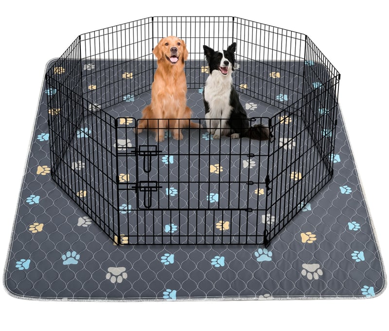 Aitmexcn 2 bucăți Scutece lavabile pentru câini, covorașe super-absorbante pentru căței 121x121 cm