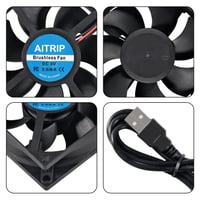AITRIP Ventilator USB 80mm 5V fără perii 8025 80x25mm DIY PC Carcasă Imprimantă 3D CPU Cooler Radiator 2 buc 6