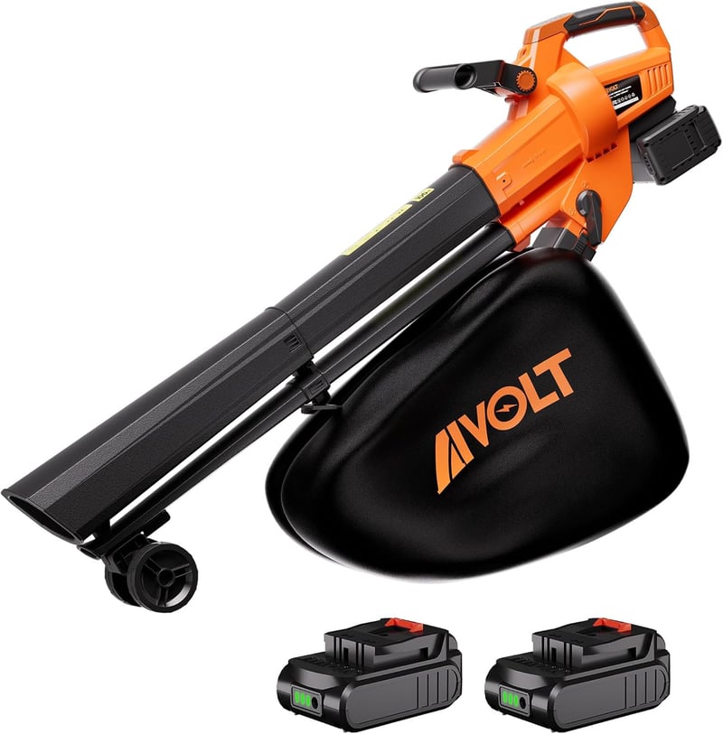 AIVOLT 40V Akkumulátoros Lombszívó és Fúvó 257 km/h Szívóerővel