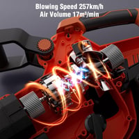 AIVOLT 40V Akkumulátoros Lombszívó és Fúvó 257 km/h Szívóerővel 4