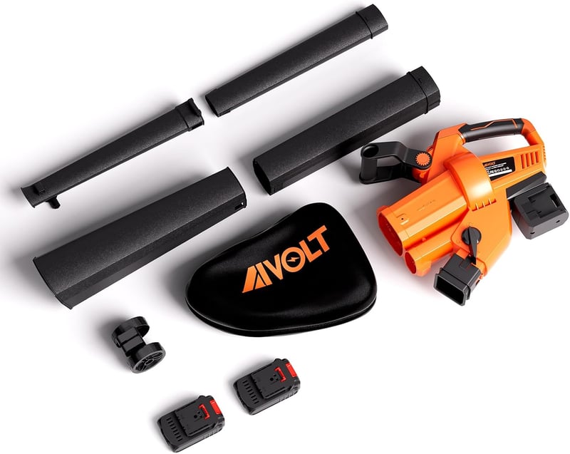 AIVOLT 40V Akkumulátoros Lombszívó és Fúvó 257 km/h Szívóerővel