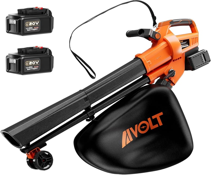 AIVOLT 40V akkumulátoros lombszívó és fúvó 8000mAh 40L gyűjtőtáskával