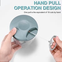 Tocător manual de ceapă AIWMQYYF 520 ml, Mărunțitor manual de legume cu râșniță pentru usturoi și ceapă, cu tel, Albastru 6