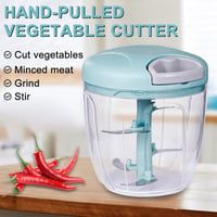 Tocător manual de ceapă AIWMQYYF 520 ml, Mărunțitor manual de legume cu râșniță pentru usturoi și ceapă, cu tel, Albastru 2