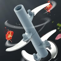 Tocător manual de ceapă AIWMQYYF 520 ml, Mărunțitor manual de legume cu râșniță pentru usturoi și ceapă, cu tel, Albastru 4