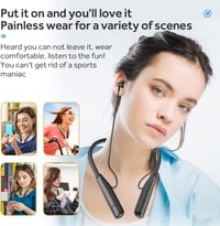 AIYIBEN Y10 Bluetooth 5.2 slúchadlá na krk s mikrofónom, 100-hodinová výdrž batérie, LED indikátor nabíjania, bezdrôtové in-ear slúchadlá s potlačením hluku na behanie 8