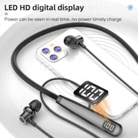 AIYIBEN Y10 Bluetooth 5.2 slúchadlá na krk s mikrofónom, 100-hodinová výdrž batérie, LED indikátor nabíjania, bezdrôtové in-ear slúchadlá s potlačením hluku na behanie 7