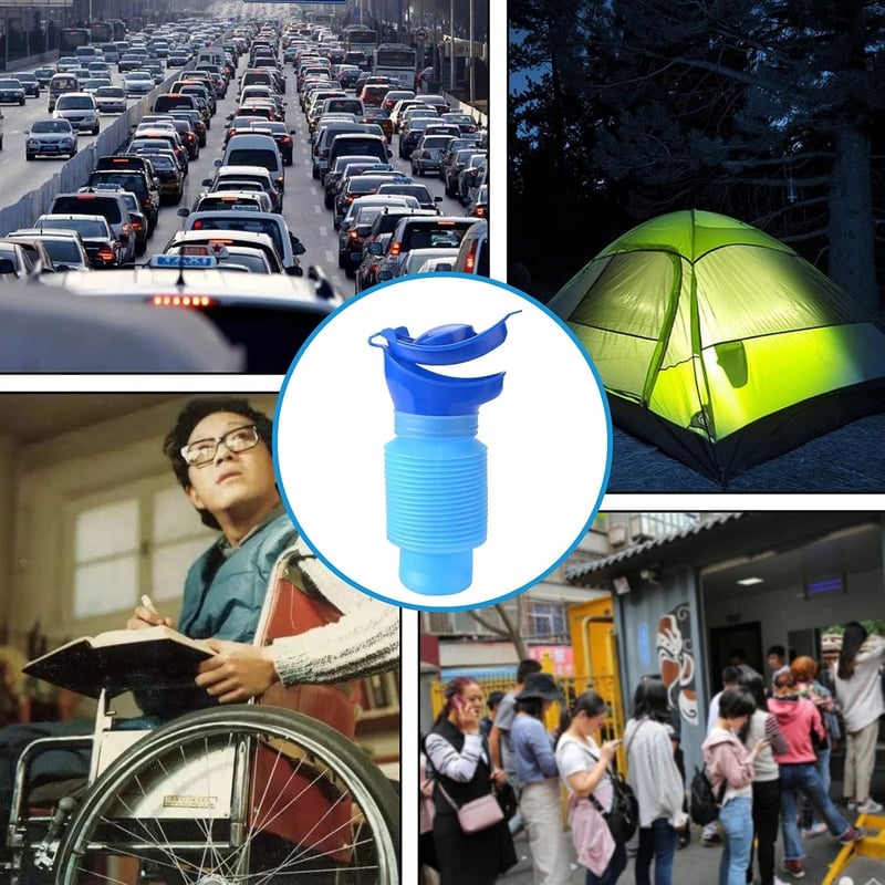AIYONG 750ml Összecsukható Hordozható Vizelettartály Utazáshoz Autóhoz Kempinghez - Blue