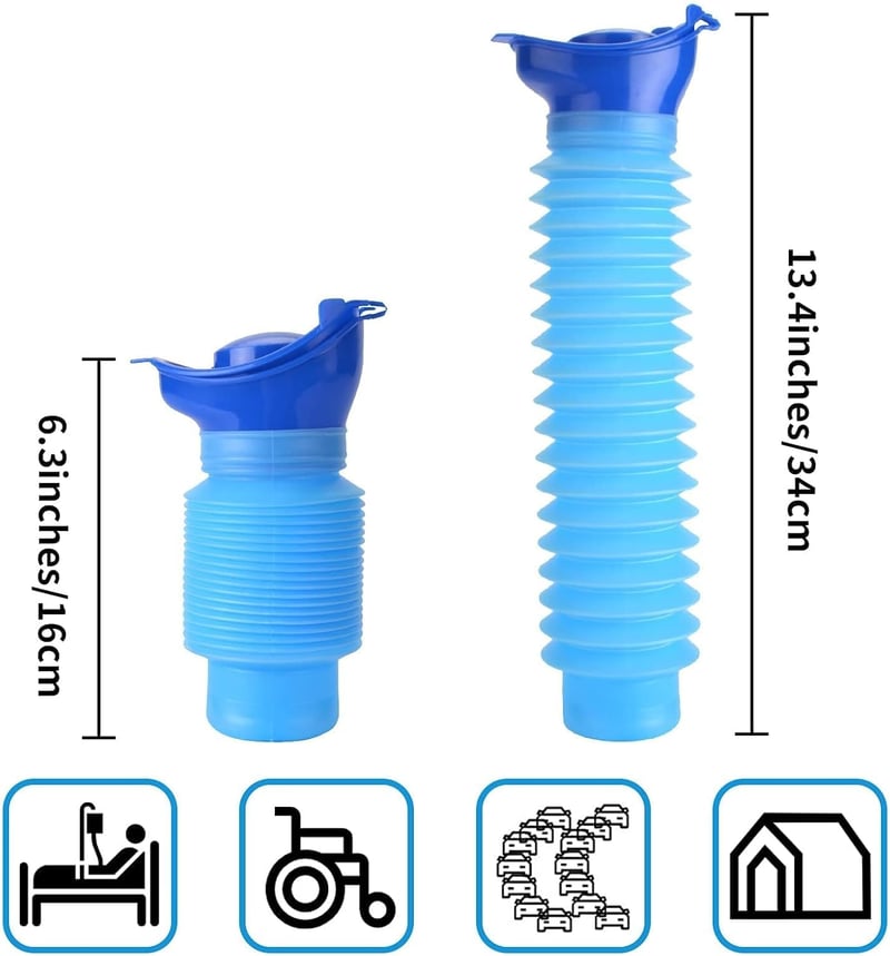 AIYONG 750ml Összecsukható Hordozható Vizelettartály Utazáshoz Autóhoz Kempinghez - Blue