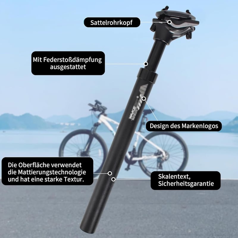 aiyraa Rugós Nyeregcső 27.2 30.9 31.6mm MTB E-bike Trekking Kerékpárhoz