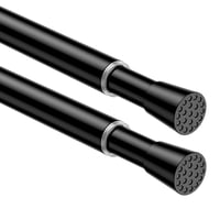 AIZESI Napínacia tyč na záves 60-90 cm, priemer 13 mm, čierna, balenie 2 ks, upevňovacia tyč na okno bez vŕtania 1