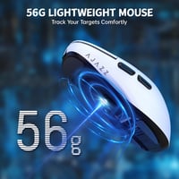 AJAZZ AJ159P Szuperkönyű Vezeték Nélküli Gamer Egér Mágneses Töltőállomással, 56g, PixArt PAW3395 Szenzor, 26000 DPI, PC/Mac Kompatibilis, F 6