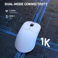 AJAZZ AJ159 Szuperkönyű Vezeték Nélküli Gamer Egér, 56g, PixArt PAW3395 Szenzor, 26000 DPI, 200 Órás Akkumulátor, 6 Programozható Gomb, PC/M 3