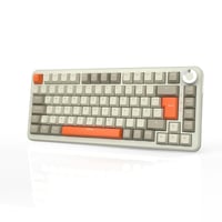 AJAZZ AK820 MAX Bežična mehanička tipkovnica, 75% raspored 82 tipke, njemački QWERTZ, RGB, 2.4 GHz/Type-C/BT5.0, sivo-bež-narančasta 1