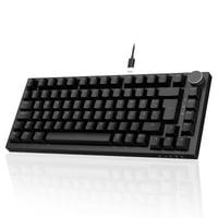 Mehanička tipkovnica AJAZZ AK820, 75% Hot-Swap, njemački QWERTZ raspored, PBT kapice tipki, kotačić za glasnoću, 5-slojna zvučna izolacija, 82 tipke, crna 1