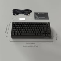 Mehanička tipkovnica AJAZZ AK820, 75% Hot-Swap, njemački QWERTZ raspored, PBT kapice tipki, kotačić za glasnoću, 5-slojna zvučna izolacija, 82 tipke, crna 8