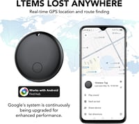 Ajblg Android Smart Tag Bluetooth nyomkövető – Google Saját eszköz kompatibilis, IP68, fekete – 4 db 3