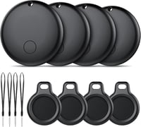 Ajblg Android Smart Tag Bluetooth nyomkövető – Google Saját eszköz kompatibilis, IP68, fekete – 4 db 1