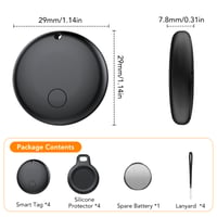Ajblg Bluetooth Kulcskereső Smart Tag – Google Find My Device Kompatibilis Android Nyomkövető Cimke Poggyászhoz, Táskához, Pénztárcához (4 db-os csomag) 7