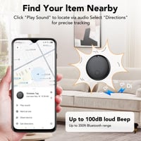 Ajblg Bluetooth Kulcskereső Smart Tag – Google Find My Device Kompatibilis Android Nyomkövető Cimke Poggyászhoz, Táskához, Pénztárcához (4 db-os csomag) 4