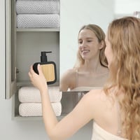 AJEUNGAIN fekete bambusz szappanadagoló 390ml konyhai fürdőszobai 3