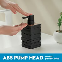 AJEUNGAIN Modern Szappanadagoló Fekete Fa Konyhai és Fürdőszobai Pumpás Diszpenzser 7