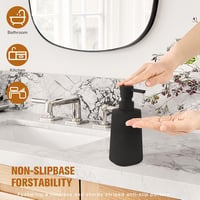 AJEUNGAIN Modern Szappanadagoló Fekete Műanyag Fürdőszoba Konyha Pumpás - Flüssigpumpe, Black 4