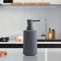 AJEUNGAIN Modern Szappanadagoló Szürke Műanyag Konyhai Fürdőszobai Pumpás Diszpenzser - Flüssigpumpe, Grey 4
