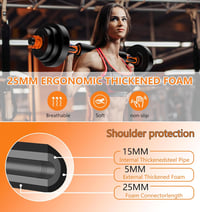 AJUMKER 20kg Állítható Súlyzó Készlet Összekötő Rúddal Férfiaknak Nőknek 3