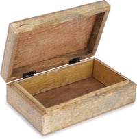 Ajuny Kézzel Faragott Fa Ékszertartó Doboz Kő Mintával 20x13cm 5