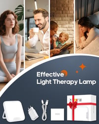 Lampă de terapie prin lumină AJVV 10000 lucși împotriva depresiei, simulator de lumină solară cu funcție de memorie 7