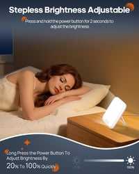 Lampă de terapie prin lumină AJVV 10000 lucși împotriva depresiei, simulator de lumină solară cu funcție de memorie 2