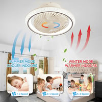 Stropný ventilátor so svetlom AJZXQM 75W LED, rotácia 360°, čierny, s diaľkovým ovládaním a ovládaním cez aplikáciu, tichý, reverzibilný, 6 rýchlostí 3