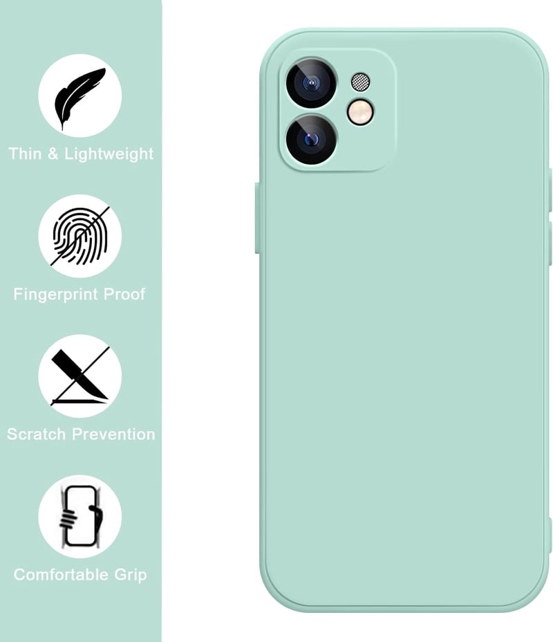 AK 2 db Folyékony Szilikon iPhone 12 Tok - Mikroszálas Bélésű Prémium Védőtok, Pontos Nyílásokkal, iPhone 12 (2020) 6,1" Készülékhez

AI: I'