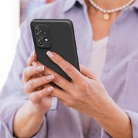 AK 2db Ultravékony Szilikon Védőtok Samsung Galaxy A52 5G/4G & A52s 5G Telefonhoz - Kék+Fekete Vízálló Tok Pontos Illeszkedéssel (6.5") 6