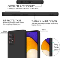 AK 2db Ultravékony Szilikon Védőtok Samsung Galaxy A52 5G/4G & A52s 5G Telefonhoz - Kék+Fekete Vízálló Tok Pontos Illeszkedéssel (6.5") 2