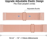 AK Elasztikus Nylon Szíj Fitbit Charge 3/4 Okoskarkötőhöz - Állítható, Könnyű, Kényelmes Sportpánt Férfiaknak és Nőknek, Rózsaszín 2