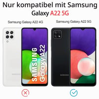 Husă din silicon pentru Samsung Galaxy A22 5G, protecție antisoc cu interior din microfibră, 6,6 inchi, negru 2