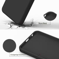 Husă din silicon pentru Samsung Galaxy A22 5G, protecție antisoc cu interior din microfibră, 6,6 inchi, negru 5