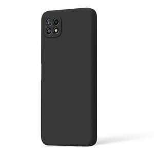 Silikonska maska za Samsung Galaxy A22 5G, maska od mikrovlakana otporna na udarce, 6,6 inča, crna