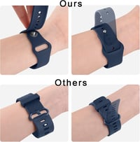 AK Szilikon Szíj Fitbit Versa 2/Versa/Versa Lite Okosórához - Puha, Vízálló Sportpánt, Állítható Méret, Tengerészkék 6