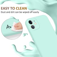 AK Szilikon Tok iPhone 11-hez (6.1") – Teljes Védelmet Nyújtó, Selymes Tapintású, Mikroszálas Béléssel, Ütésálló, Cián 2