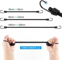 Akicderu Rugalmas Spanní Szett 20db Horogos Gumiszalag 30cm Csomagoláshoz - 20pcs 30cm 2