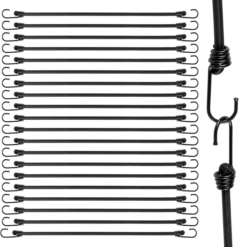 Akicderu Rugalmas Spanní Szett 20db Horogos Gumiszalag 30cm Csomagoláshoz - 20pcs 30cm