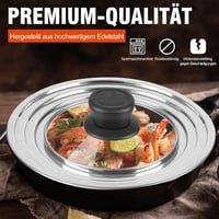 Akicderu Univerzális Üveg Fedő 2db-os Szett 16-32cm Serpenyőhöz és Fazékhoz 2