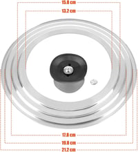 Akicderu Univerzális Üveg Fedő 2db-os Szett 16-32cm Serpenyőhöz és Fazékhoz 5