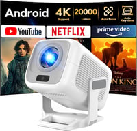 AKIYO O1 Mini Projektor Full HD 1080P 10000L - Hordozható Kivetítő 50% Zoommal, iOS/Android Kompatibilis, Otthoni Mozi HDMI/USB/TV Stick Csa 1