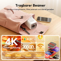 AKIYO O1 Mini Projektor Full HD 1080P 10000L - Hordozható Kivetítő 50% Zoommal, iOS/Android Kompatibilis, Otthoni Mozi HDMI/USB/TV Stick Csa 2