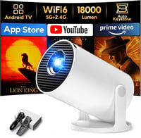 AKIYO O2 Mini Projektor 1080P Android 11 WiFi 6 Bluetooth 5.2 Otthoni Vetítő 1